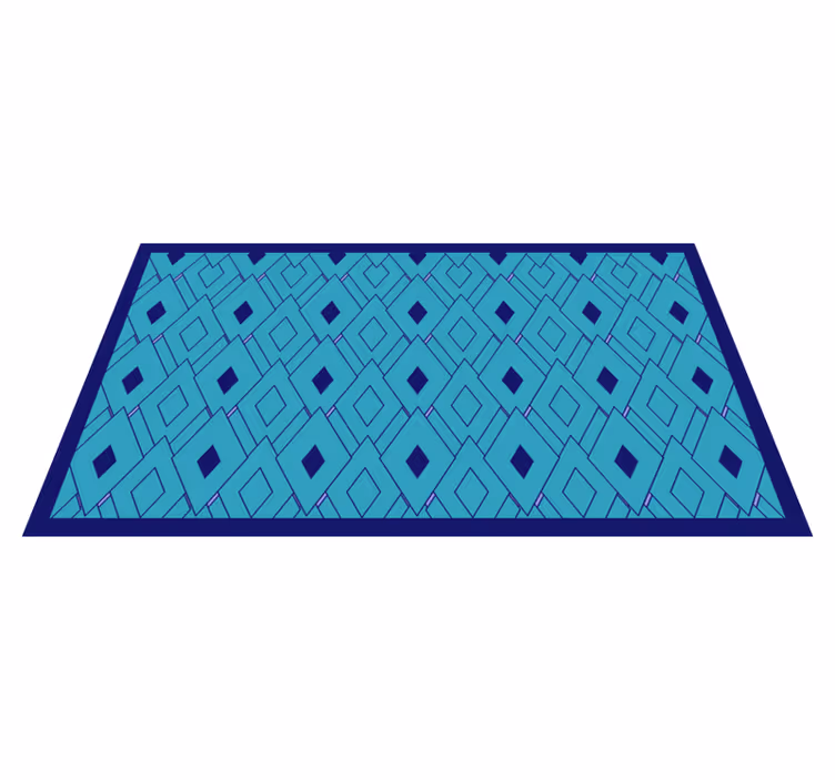 Tapete vinílico geométricas elementos de diamante azul - TenStickers