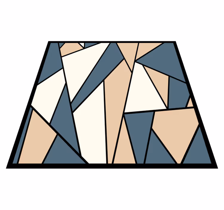 Tapete vinílico geométricas seções cinza e bege - TenStickers