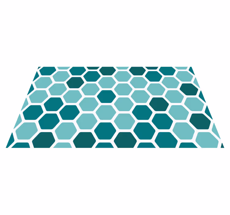 Tapete vinílico geométricas motivo de favo de mel verde - TenStickers