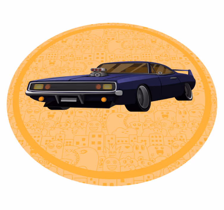 Tapete vinílico juvenil muscle car clássico - TenStickers
