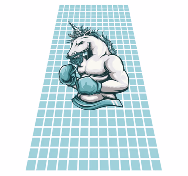 Tapete moderno de desenho animado de unicórnio para ginástica - TenStickers