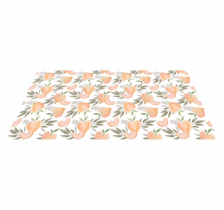 Tapete vinílico cozinha arranjo floral de pêssego - TenStickers