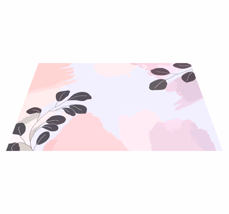 Tapete vinílico flores e plantas padrão de folha elegante - TenStickers