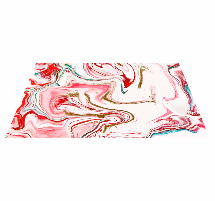 Tapete vinílico moderno elegância rosa rodopiante - TenStickers