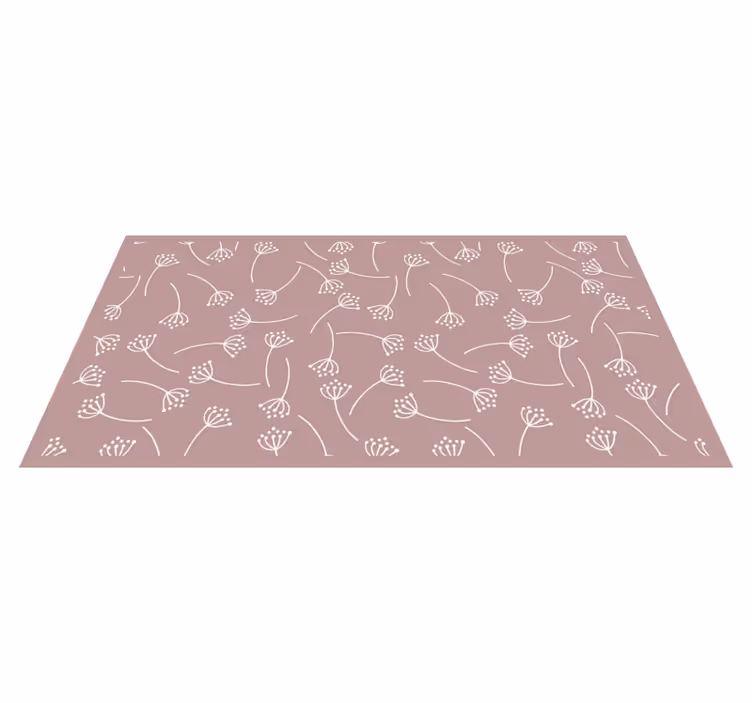 Dente-de-leão branco em detalhe tapete floral - TenStickers