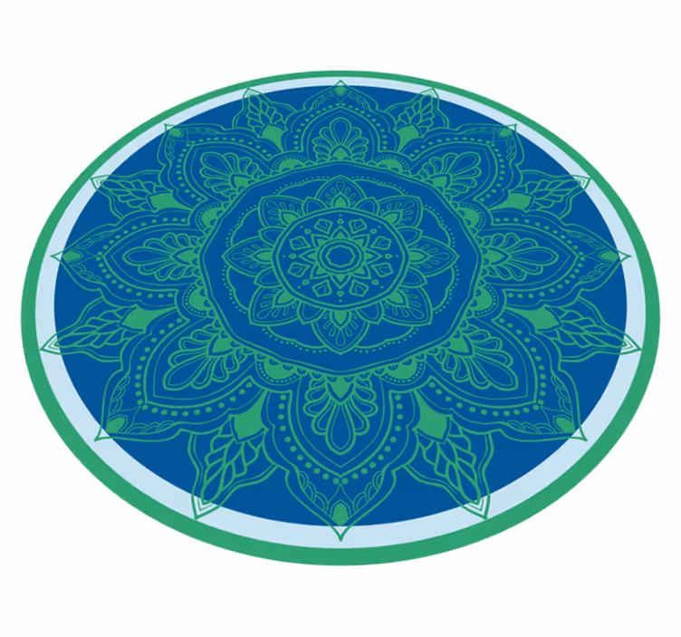 Tapete vinílico de mandala arranjo de flores elaborado - TenStickers