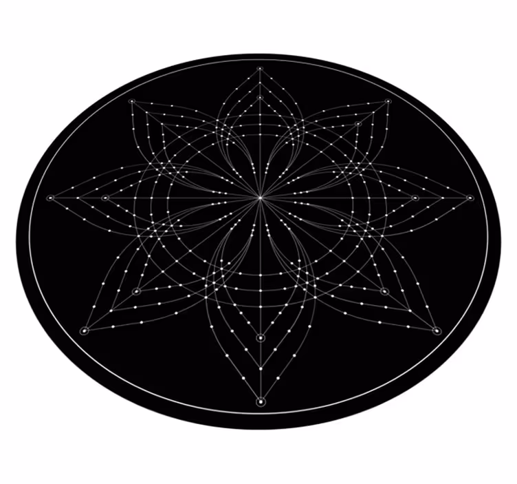 Tapete vinílico de mandala padrão de lótus elegante - TenStickers