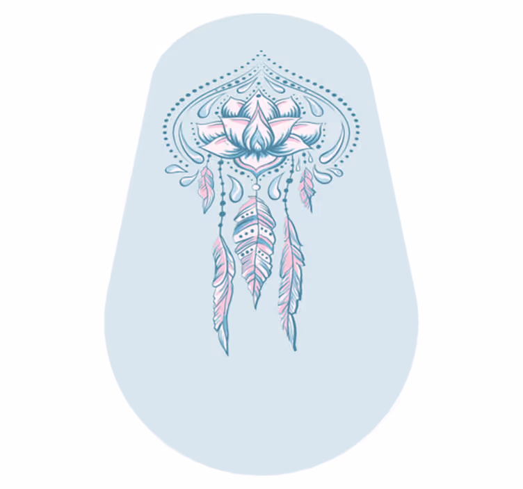 Tapete vinílico de mandala padrão de lótus - TenStickers