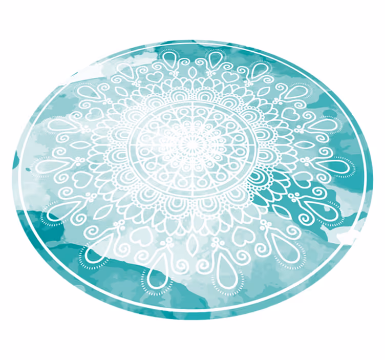 Tapete vinílico de mandala tons elegantes de aquarela - TenStickers