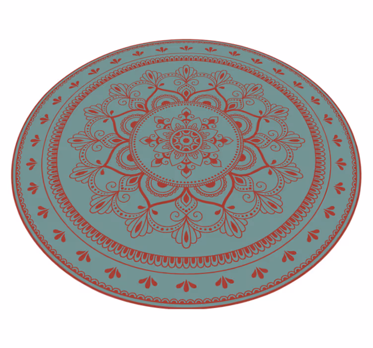 Tapete vinílico de mandala ilustração circular complexa - TenStickers