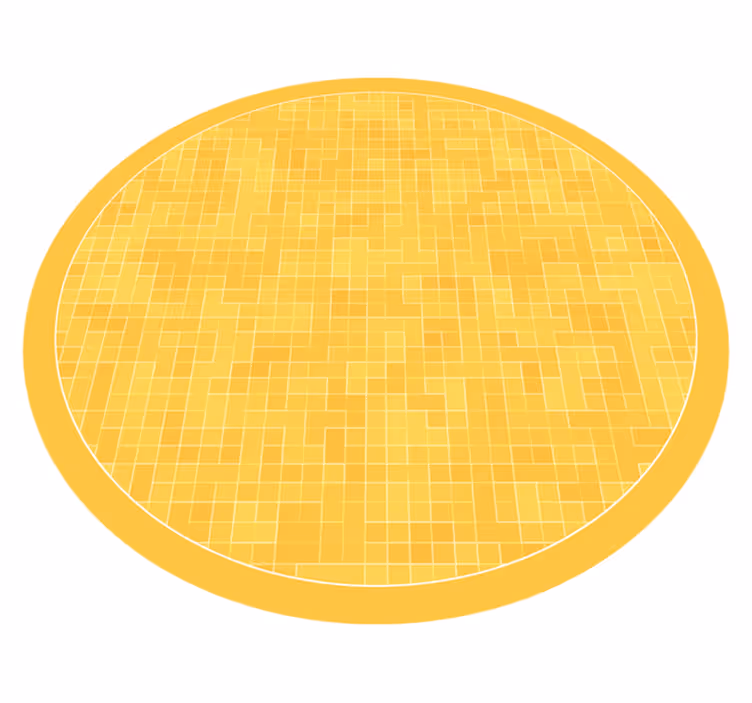 Tapete vinílico geométricas padrão de mosaico amarelo - TenStickers