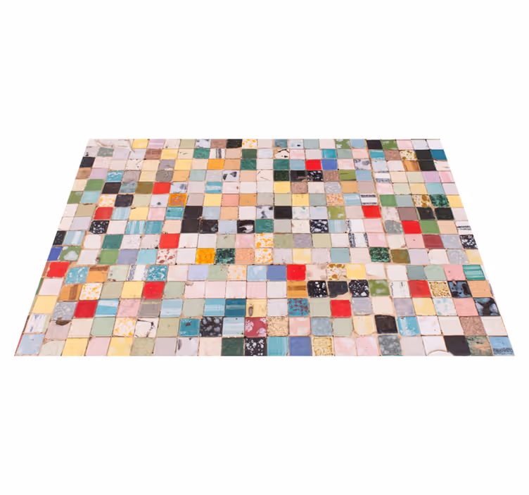 Tapete de azulejos de textura cerâmica com azulejos vintage - TenStickers