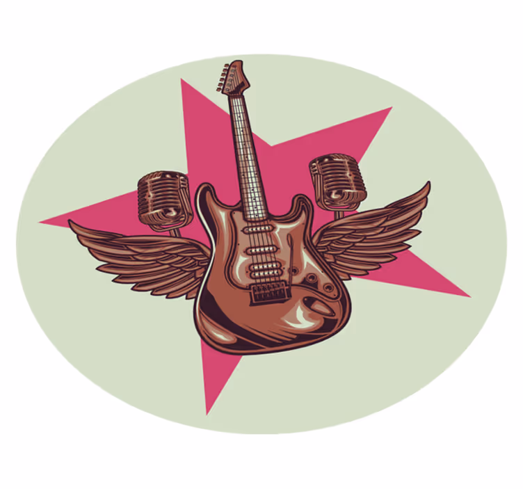 Tapete vinílico juvenil homenagem a estrela do rock - TenStickers