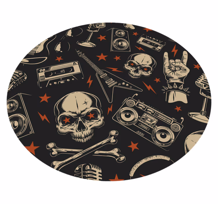 Tapete vinílico juvenil estilo de música rock - TenStickers