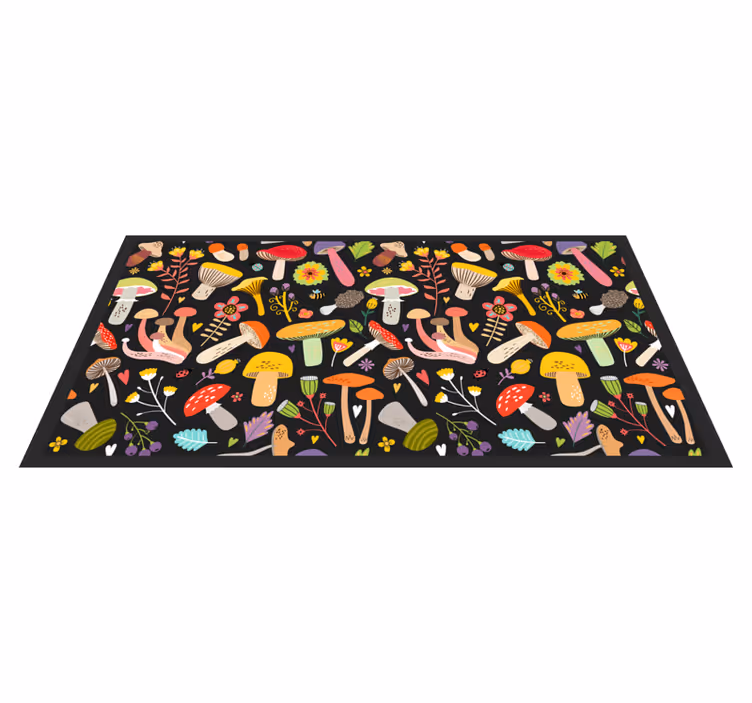 Tapete vinílico natureza coleção de cogumelos coloridos - TenStickers
