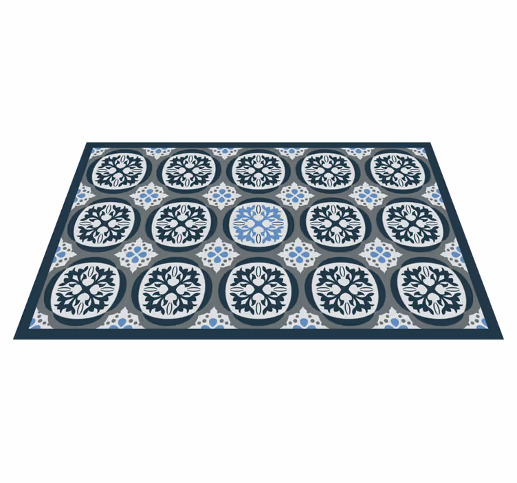 Tapete vinílico azulejos revestimentos florais sofisticados - TenStickers