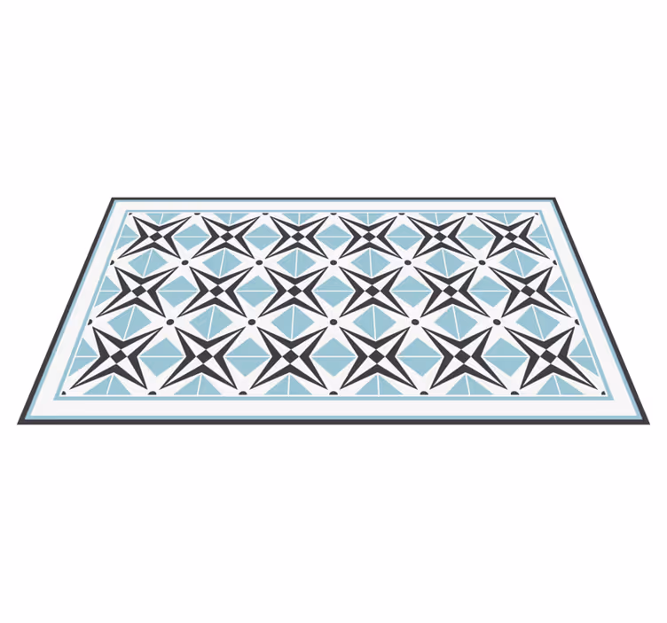 Tapete vinílico mosaico motivo estrela azul - TenStickers