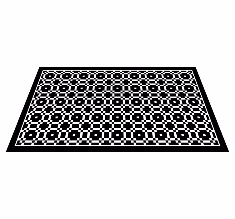 Tapete vinílico geométricas padrão monocromático - TenStickers
