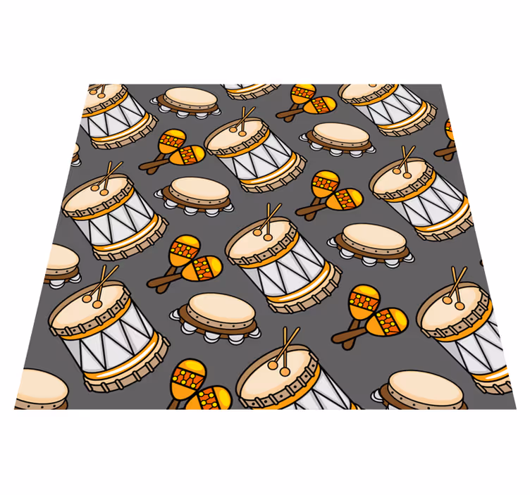 Tapete vinílico de jogos padrão instrumento - TenStickers