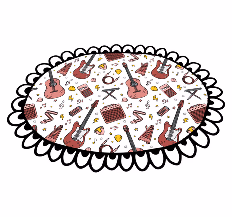 Tapete em vinil infantil motivo de elementos musicais - TenStickers