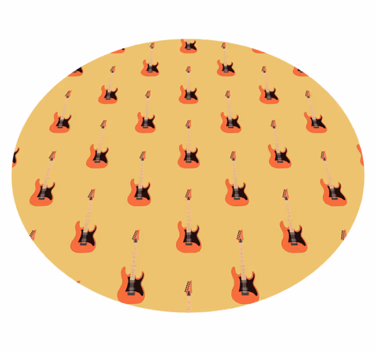 Tapete em vinil infantil padrão de guitarra - TenStickers