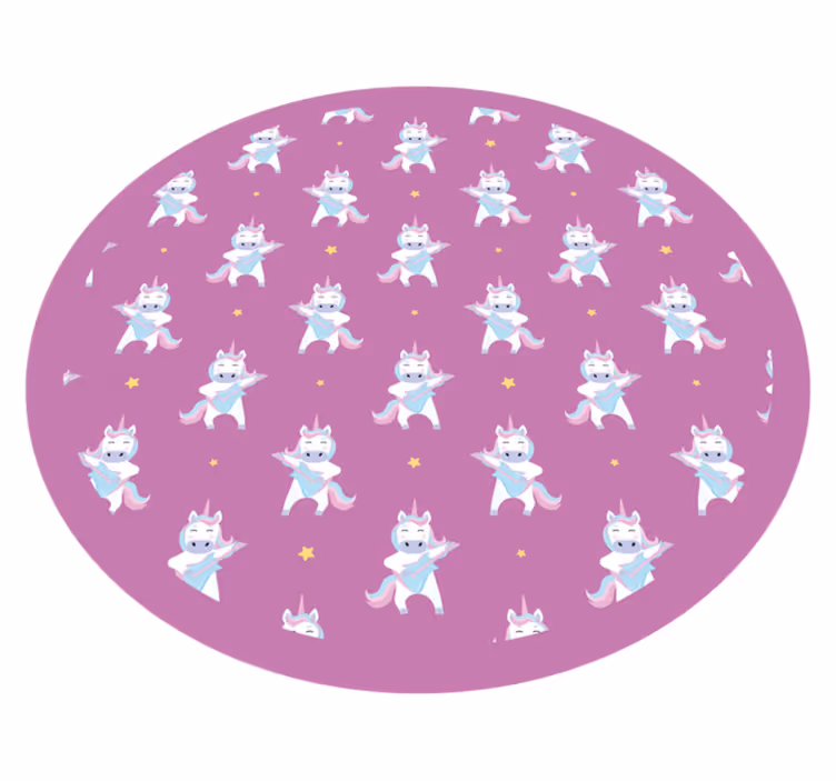 Tapete em vinil infantil padrão de unicórnios brincalhões - TenStickers