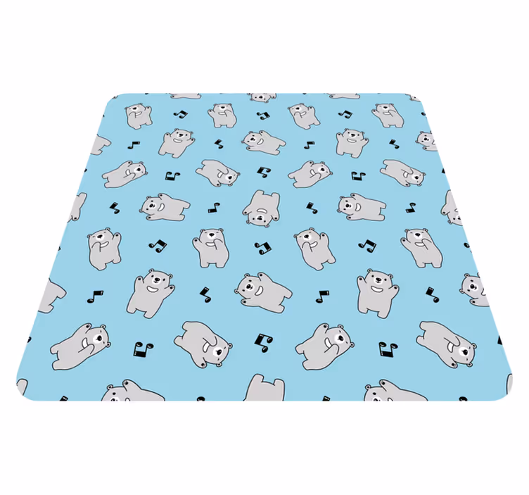 Tapete vinílico para bebés adoráveis figuras de urso - TenStickers