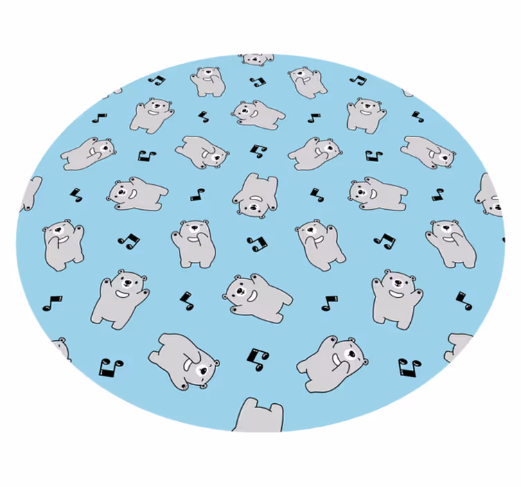 Tapete vinílico para bebés personagens ursos alegres - TenStickers