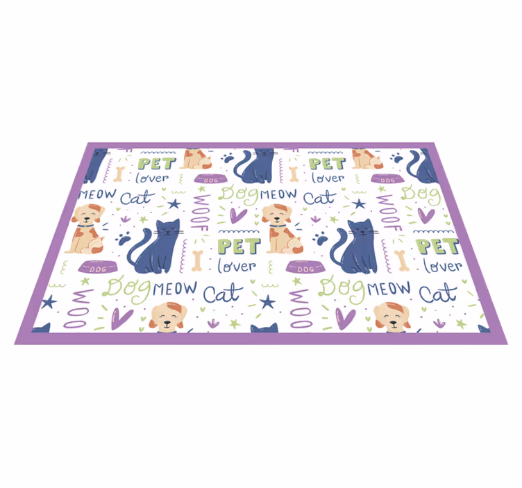 Tapete vinílico de animais tema amante de pets - TenStickers