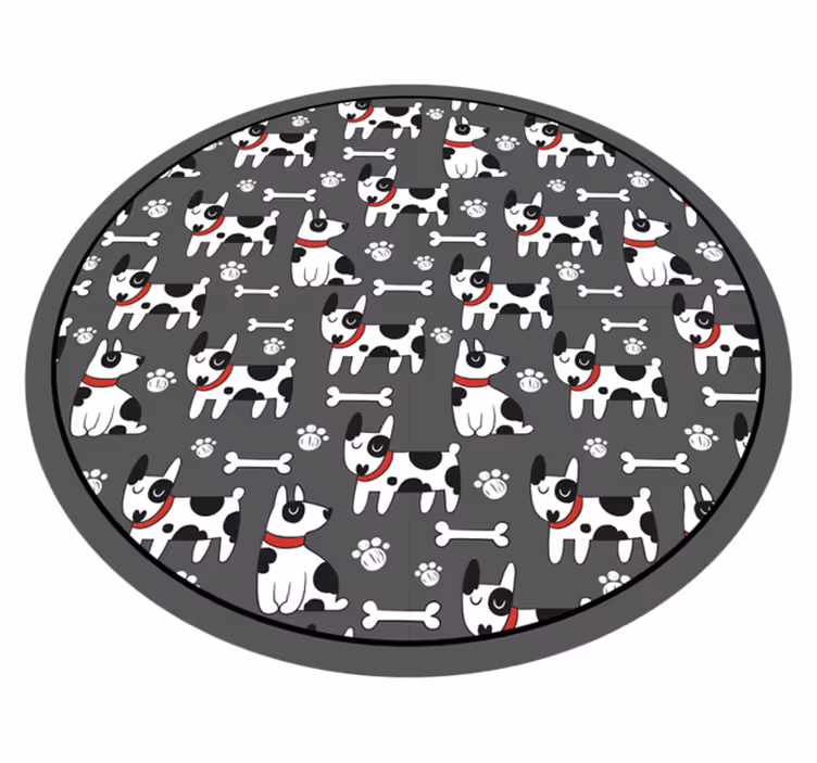 Tapete em vinil infantil padrões de cães brincalhões - TenStickers