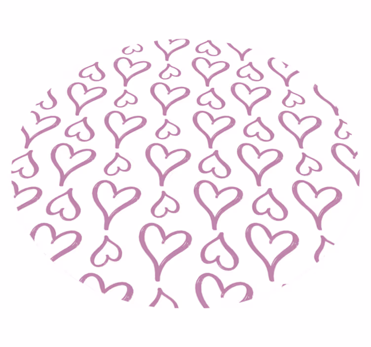 Tapete vinílico texturas padrão coração rosa - TenStickers