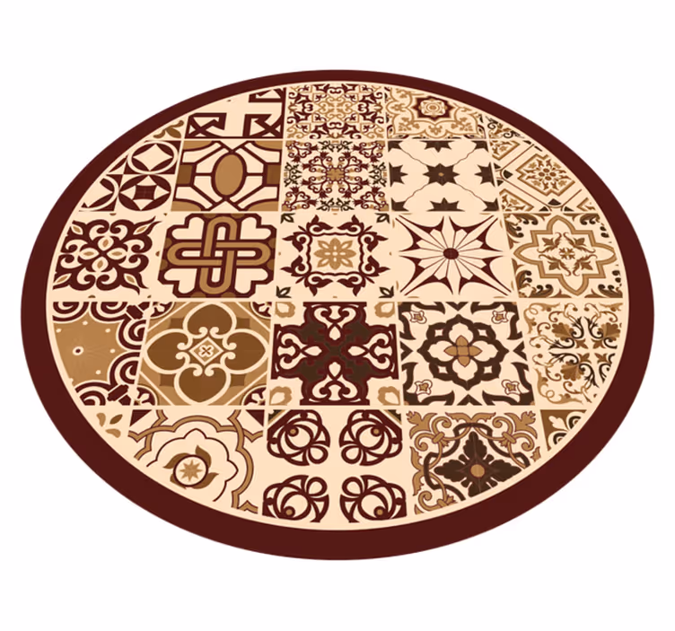 Piso de azulejos castanhos em estilo espanhol para banheiro - TenStickers