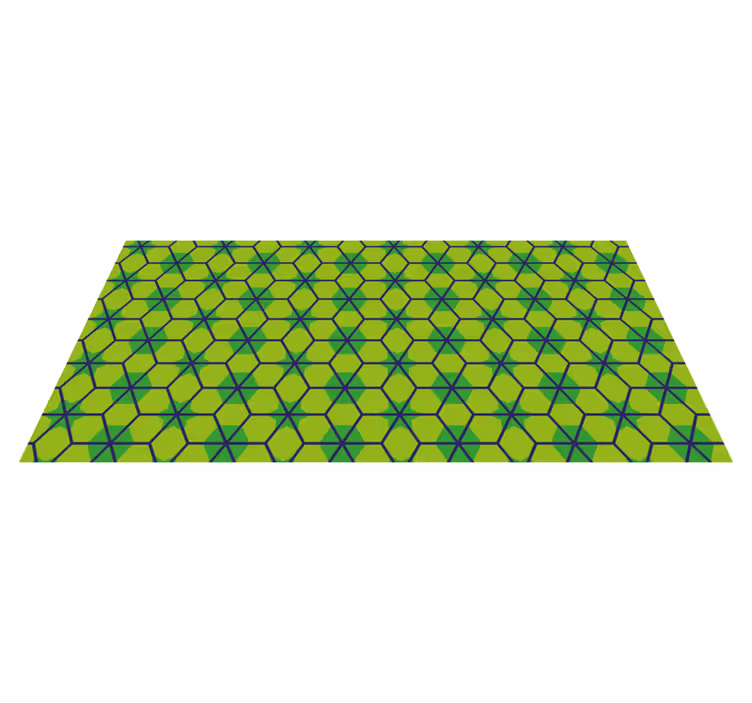 Piso de azulejo tropical azul e verde para banheiro - TenStickers