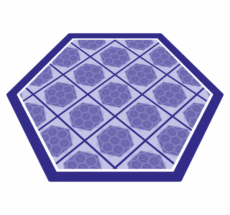 Tapete vinílico casa de banho padrão hexagonal roxo - TenStickers