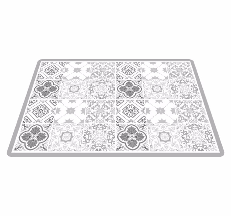 Tapete de vinil mármore padrão de azulejo elegante - TenStickers