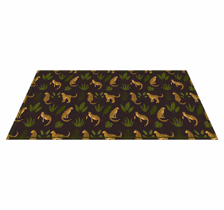 Tapete vinílico estampa de animal padrão folha de leopardo - TenStickers
