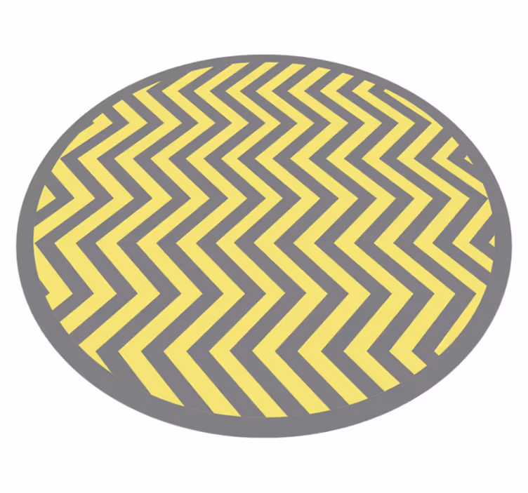 Tapete vinílico geométricas cinza e amarelo zig-zag - TenStickers