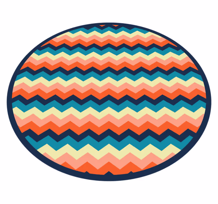 Tapete vinílico geométricas padrão chevron colorido - TenStickers