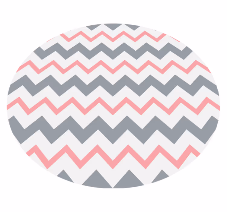 Tapete vinílico nórdico chevron cinza e rosa - TenStickers