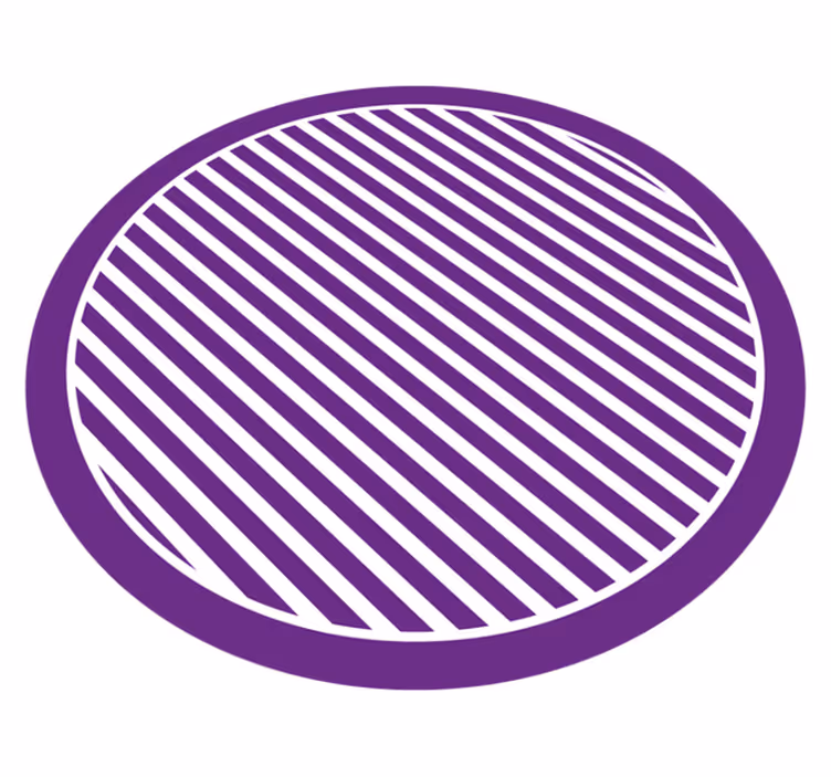 Tapete vinílico às risca círculo em tons de roxo - TenStickers