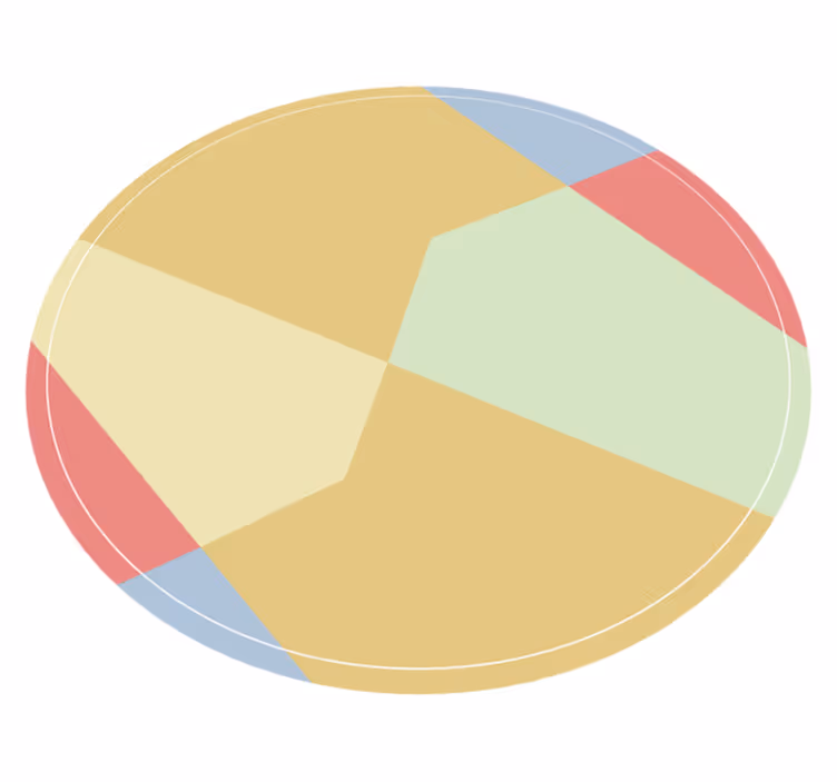 Tapete vinílico geométricas blocos de cores angulares - TenStickers
