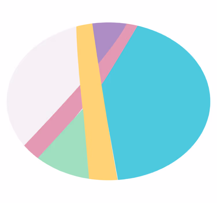 Tapete vinílico minimalista em blocos de cores vibrantes - TenStickers