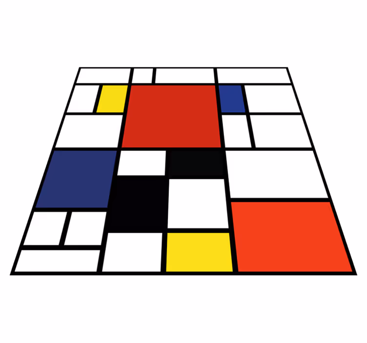 Tapete vinílico moderno com componente geométrico vibrante - TenStickers