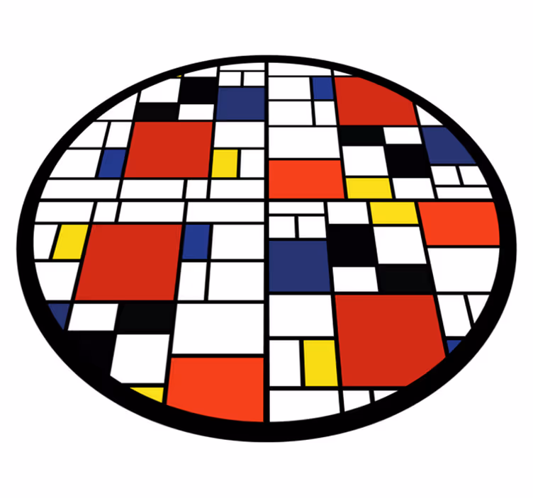 Tapete vinílico moderno em layout de blocos de cor - TenStickers