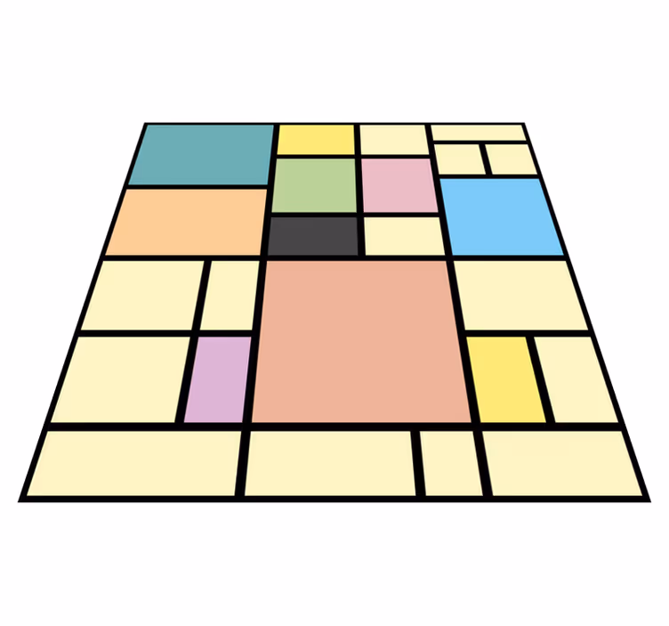 Tapete vinílico geométricas geometria vibrante - TenStickers