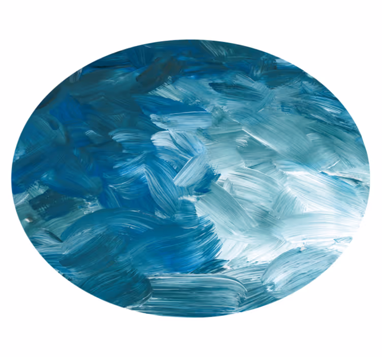 Tapete vinílico outras texturas pinceladas de tinta azul - TenStickers