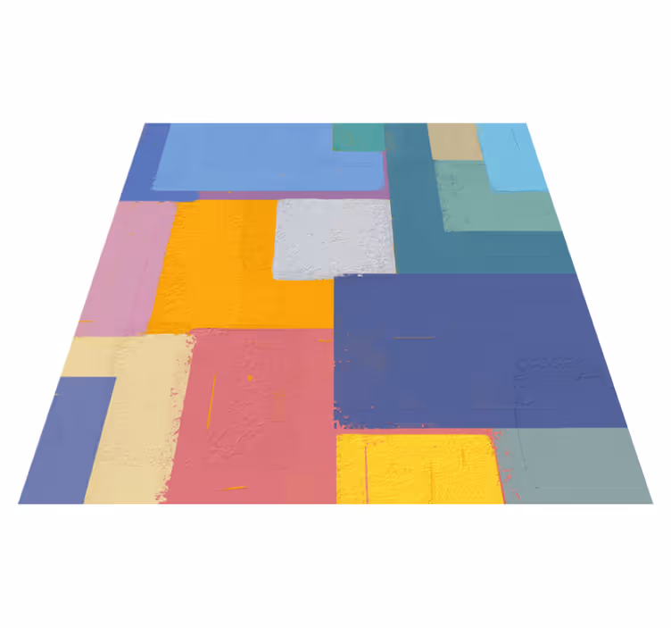 Tapete vinílico geométricas cubos abstratos vibrantes - TenStickers