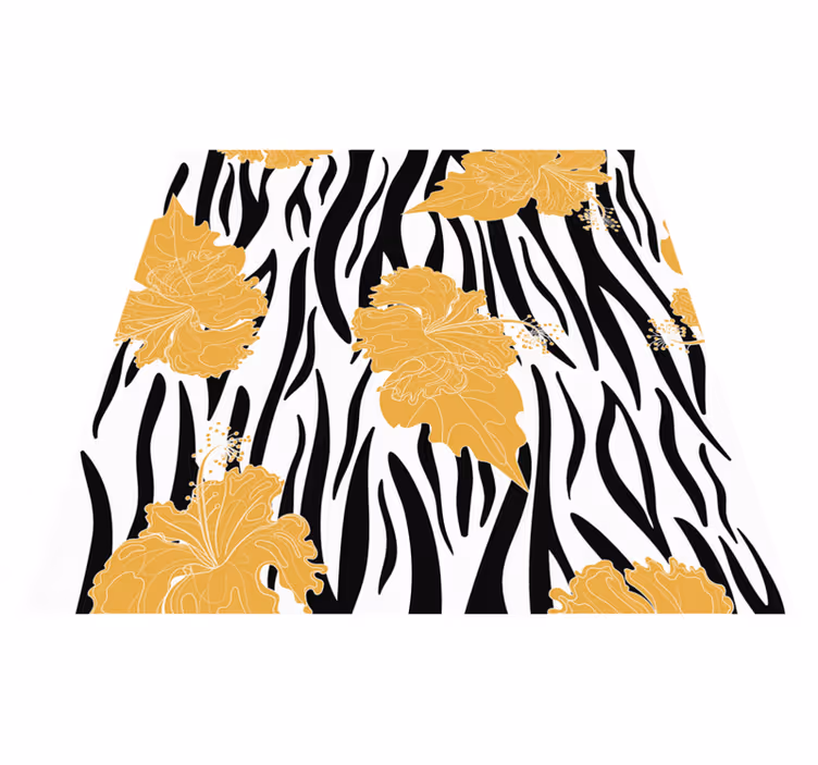 Tapete vinílico estampa de animal padrão zebra jungle - TenStickers