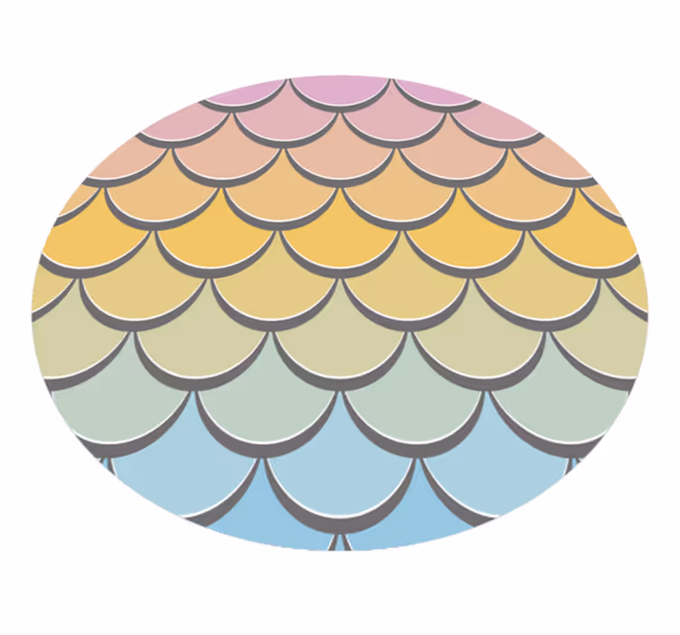 Tapete vinílico outras texturas escamas de peixe coloridas - TenStickers