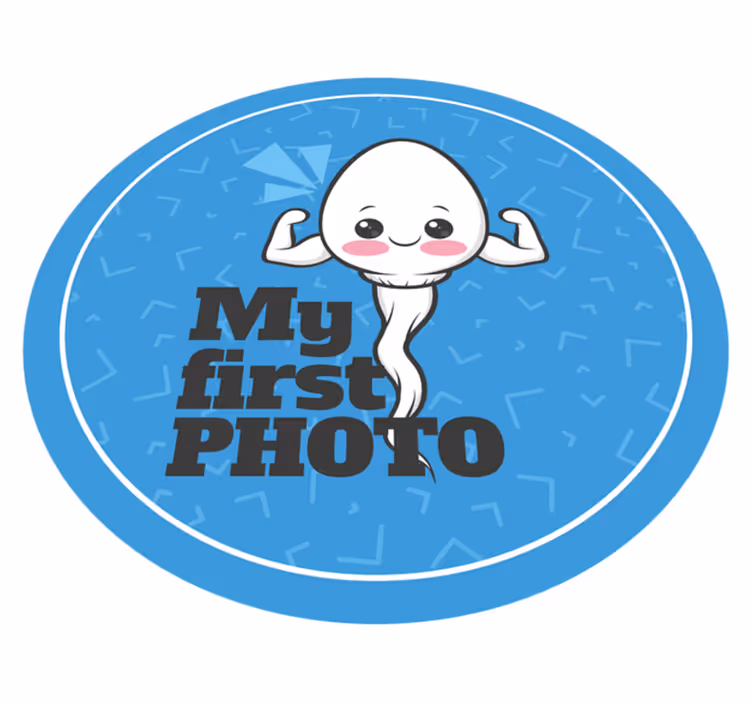 Tapete vinílico frases e textos minha primeira foto - TenStickers